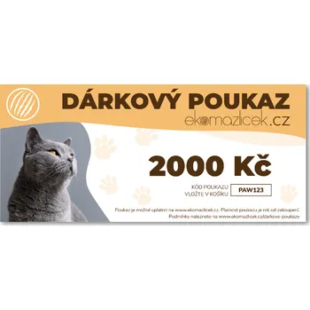 Dárkový potravinový koš Ekomazlicek.cz Dárkový poukaz 2000 Kč