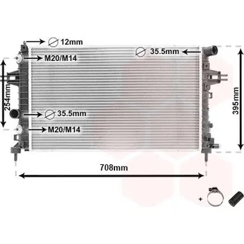 Motor automobilu Chladič, chlazení motoru VAN WEZEL 37002362