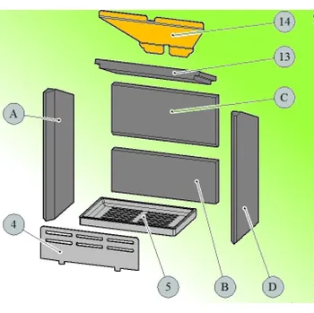Krbová kamna HAAS+SOHN Clona volná - horní 4x262x390; ND 0422017005702
