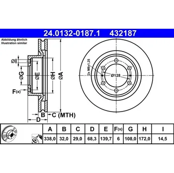 Brzdový kotouč Brzdový kotouč ATE 24.0132-0187.1