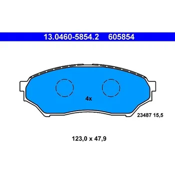 Brzdová destička Sada brzdových destiček, kotoučová brzda ATE 13.0460-5854.2