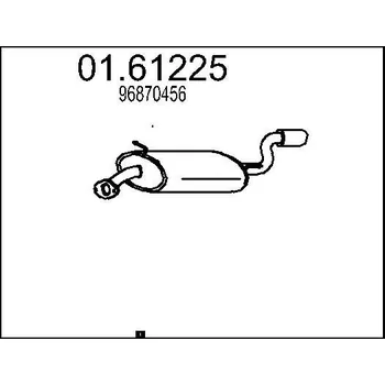 Výfukový systém Zadní tlumič výfuku MTS 01.61225