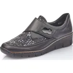 DÁMSKÉ POLOBOTKY RIEKER 537C0-00 ČERNÁ Barva: ČERNÁ, Velikost: 39