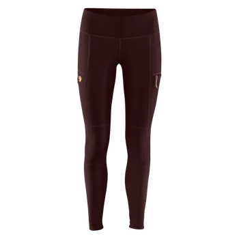 Dámské kalhoty Kalhoty Fjällräven Abisko Trail Tights W dark garnet - M + doprava zdarma