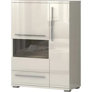 Knihovna Kombinovaná vitrína s osvětlením Tiana I - béžová