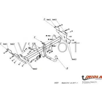 Tažné zařízení Tažné zařízení Mazda CX-5 (KF) (2017 a novější) (8208)