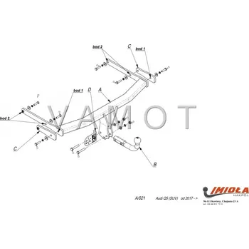 Tažné zařízení Tažné zařízení Audi Q5 (FY) (2017 a novější) (8233)