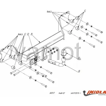 Tažné zařízení Tažné zařízení Audi Q7 II (4MB) (2015 a novější) (4270)
