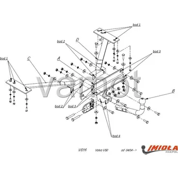 Tažné zařízení Tažné zařízení Volvo V 50 (2004 - 2012) (1048)