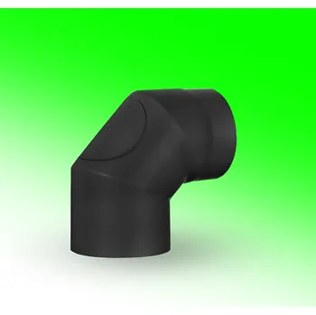 Kouřovod ROMOTOP Koleno 90 ° / ø 150 mm, s čistícím otvorem, černá
