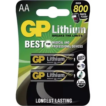 Článková baterie Baterie lithiová GP AA (FR6), 2 ks