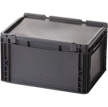 Přepravka na jídlo HTI Plastová EURO přepravka 400x300x235 mm s víkem MC-3872-ESD