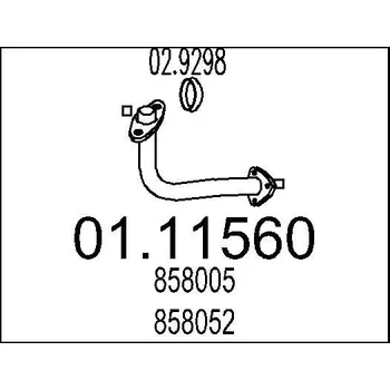 Výfuková trubka Výfuková trubka MTS 01.11560