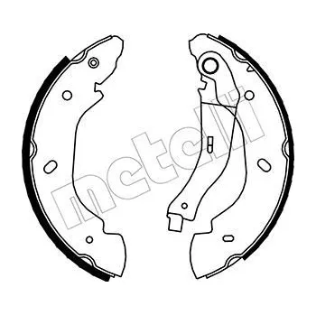 Brzdový systém Sada brzdových čelistí METELLI 53-0135