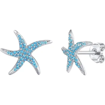 Šperk Stříbrné ánušnice mořské hvězdice Astra s Brilliance Zirconia MW03443EB