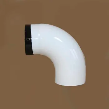 Kouřovod MULDENTHALER koleno hladké ø 150 mm; 90° - WHE - bílý smalt