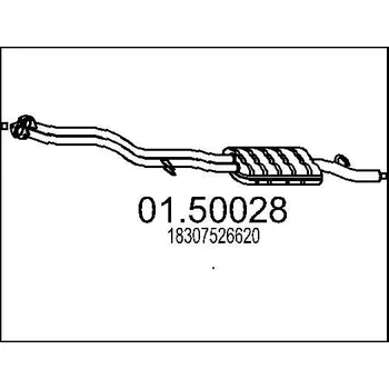 Auto-moto Střední tlumič výfuku MTS 01.50028