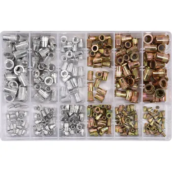 Auto-moto Sada nýtovacích matic ocel a hliník M3-M10 300 kusů YATO YT-36480