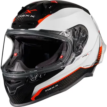 Helma na motorku Helma na moto NEXX X.R3R CARBON white/red vel. 2XL