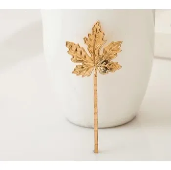 Souprava šperků Jewelry Pineta do vlasů - List Javoru - zlaté