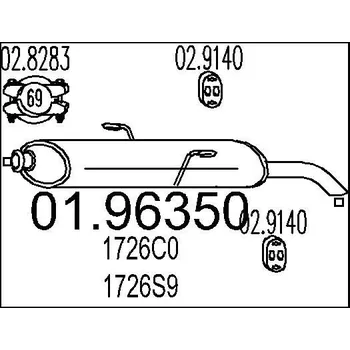 Auto-moto Zadní tlumič výfuku MTS 01.96350