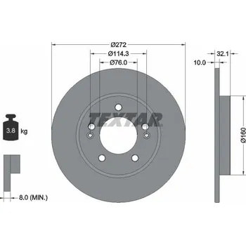 Brzdový kotouč Brzdový kotouč TEXTAR 92291703