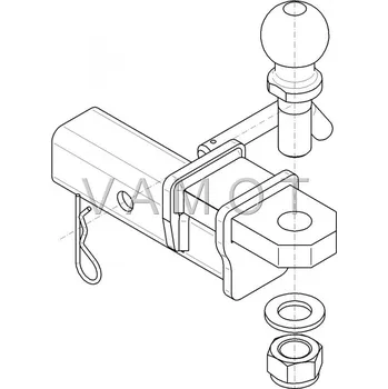 Tažné zařízení Sestava koule - adaptér pro USA (ZK-7) (8994)