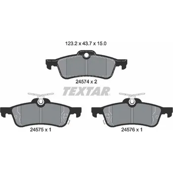 Brzdová destička Sada brzdových destiček, kotoučová brzda TEXTAR 2457401