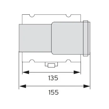 Kouřovod Oddělovací prvek Ø 60/100mm, PP, odkouření pro Kondenzační kotle