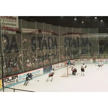 Sportovní branka Závěsná síť do branky na lední hokej PES 3 mm, oko 35 mm, bílá