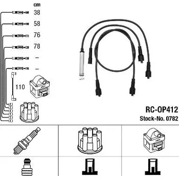 Zapalovací kabel Sada kabelů pro zapalování NGK 0782