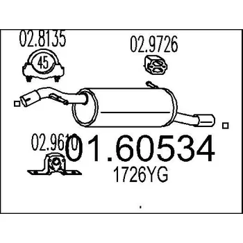 Auto-moto Zadní tlumič výfuku MTS 01.60534