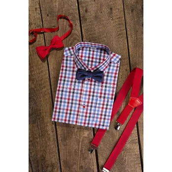 Chlapecká košile Chlapecká košile červenomodré káro MIK26