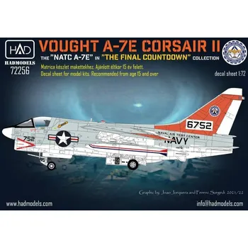 Plastikový model HAD models 1/72 Decal A-7E US NAVAL Air Test Center