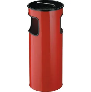 Odpadkový koš HTI Odpadkový koš s popelníkem - červený 50 l. MC-4298