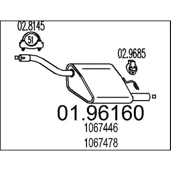 Auto-moto Zadní tlumič výfuku MTS 01.96160