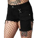 kraťasy dámské KILLSTAR - Fury Road Denim Garter - Black - XS