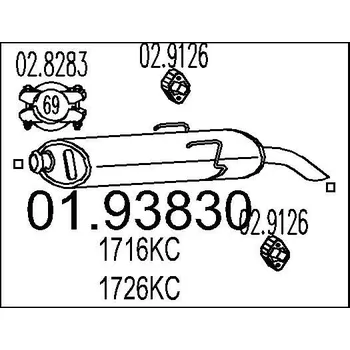 Auto-moto Zadní tlumič výfuku MTS 01.93830