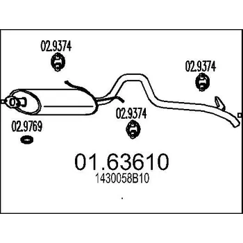 Auto-moto Zadní tlumič výfuku MTS 01.63610