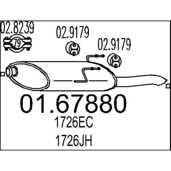 Auto-moto Zadní tlumič výfuku MTS 01.67880