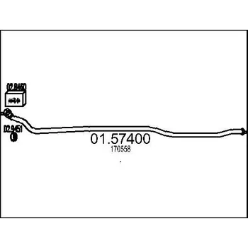 Tlumič výfuku Střední tlumič výfuku MTS 01.57400