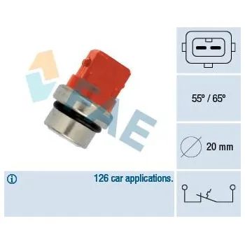 Teplotní spínač, varovná kontrolka chladiva FAE 35320
