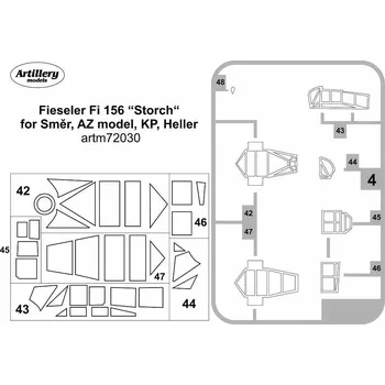 Plastikový model Fly 1/72 Masks for Fi-156 Storch (AZ/KP/HELL)