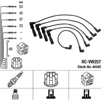 Zapalovací kabel Sada kabelů pro zapalování NGK 44345