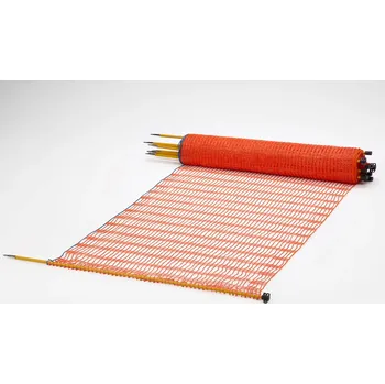 Plot Bezpečnostní plot síťový 0,85 x 25,0 m, vpletené tyčky, oranžový
