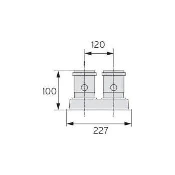 Kouřovod VAILLANT Připojovací adaptér Ø 80/80 mm pro kotle ecoTEC pure/pro/plus/exclusive (7-2 / 5-3 / 5-5 / 5-7), ecoCOMPACT VSC ../4,VCC ../4 a auroCOMPACT VSC D ../4
