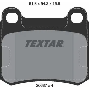 Brzdová destička Sada brzdových destiček, kotoučová brzda TEXTAR 2068701
