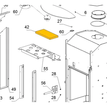 Krbová kamna LaNORDICA Vermiculitový deflektor; ND 7127152