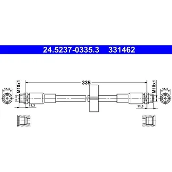 Brzdový systém Brzdová hadice ATE 24.5237-0335.3