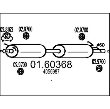 Auto-moto Zadní tlumič výfuku MTS 01.60368